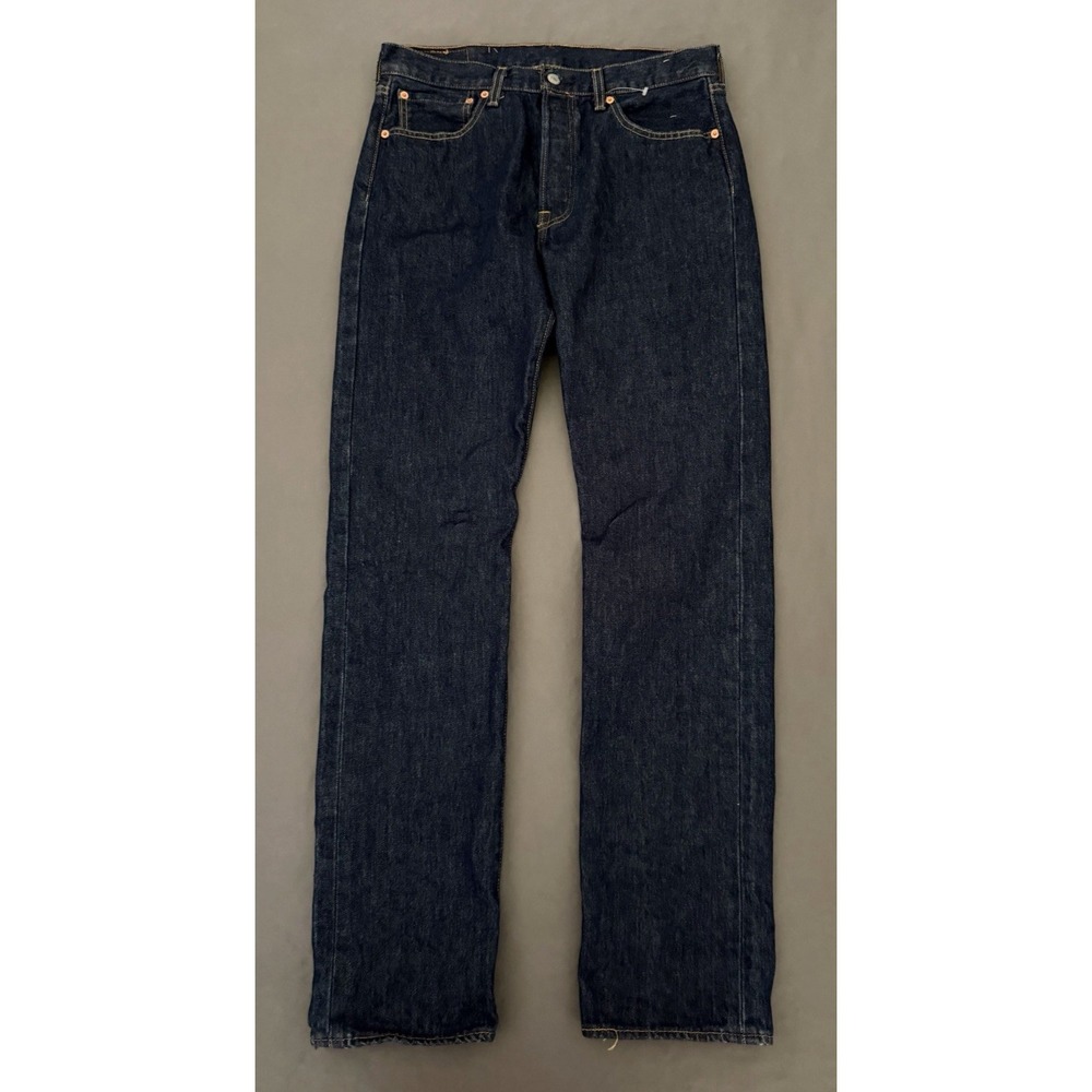 Levi's 501 Jeans Men's 32X34 Blue Dark Denim Series Button Fly Straight Leg